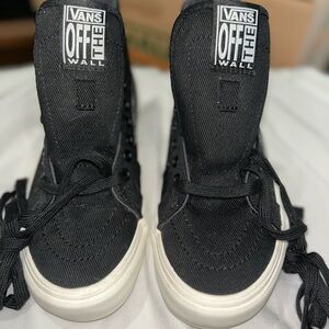 Vans Black High-Top Sneakers, Snake Stitch feature